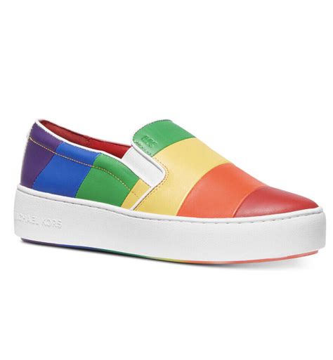 Michael Kors Dylan Rainbow Pride Collection Leather Slip